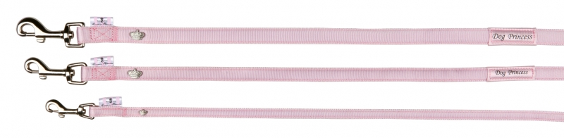 Leiband softline dog princess roze/wit S/100CMx15MM
