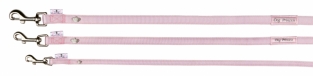 Leiband softline dog princess roze/wit S/100CMx15MM